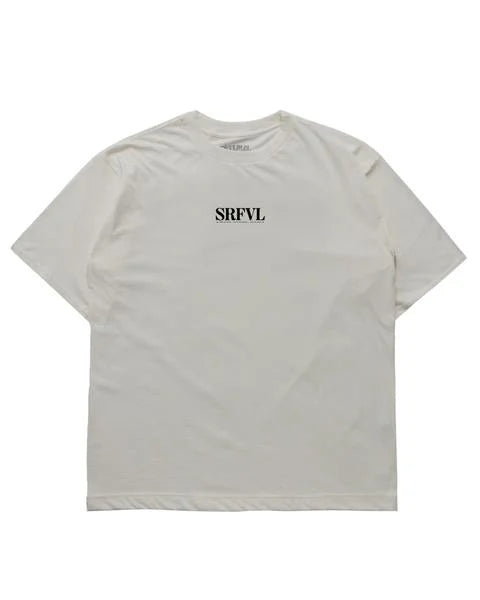 CAMISETA OVERSIZED SURFAVEL Basica Vertical Serif (Off White)