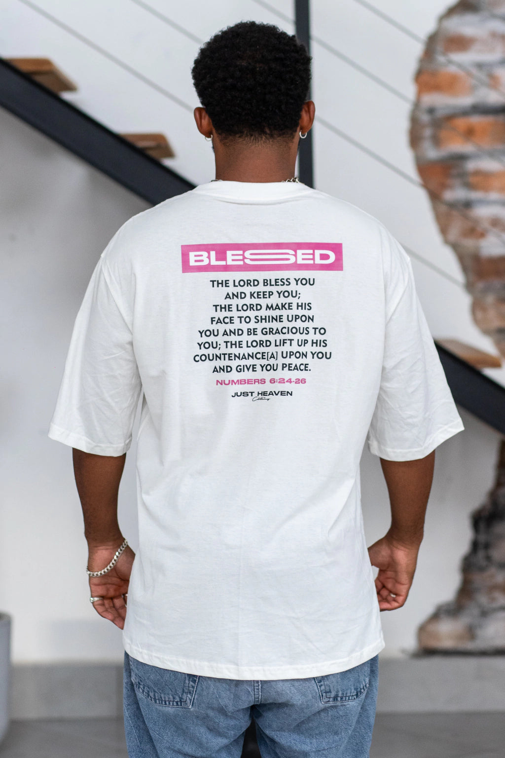 CAMISETA OVERSIZED JUST HEAVEN BLESSED NUMBERS