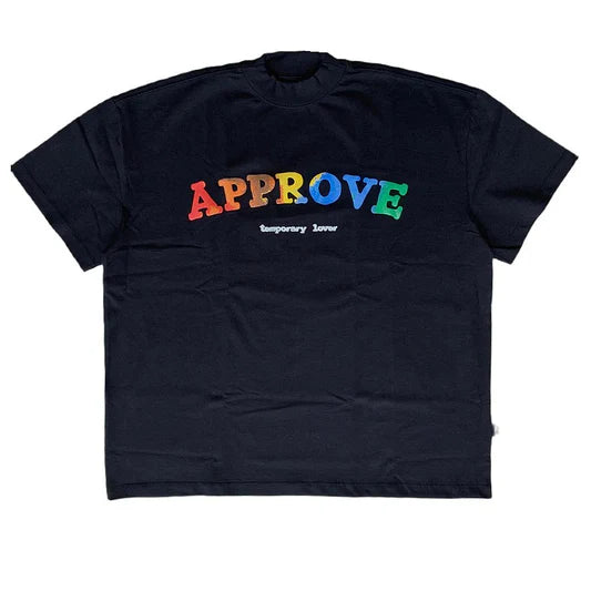 7545 - CAMISETA BOLD APPROVE NEW RAINBOW PRETA