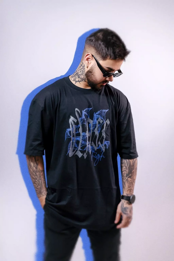 3016 - CAMISETA CLASSHIGH BAT PRETA