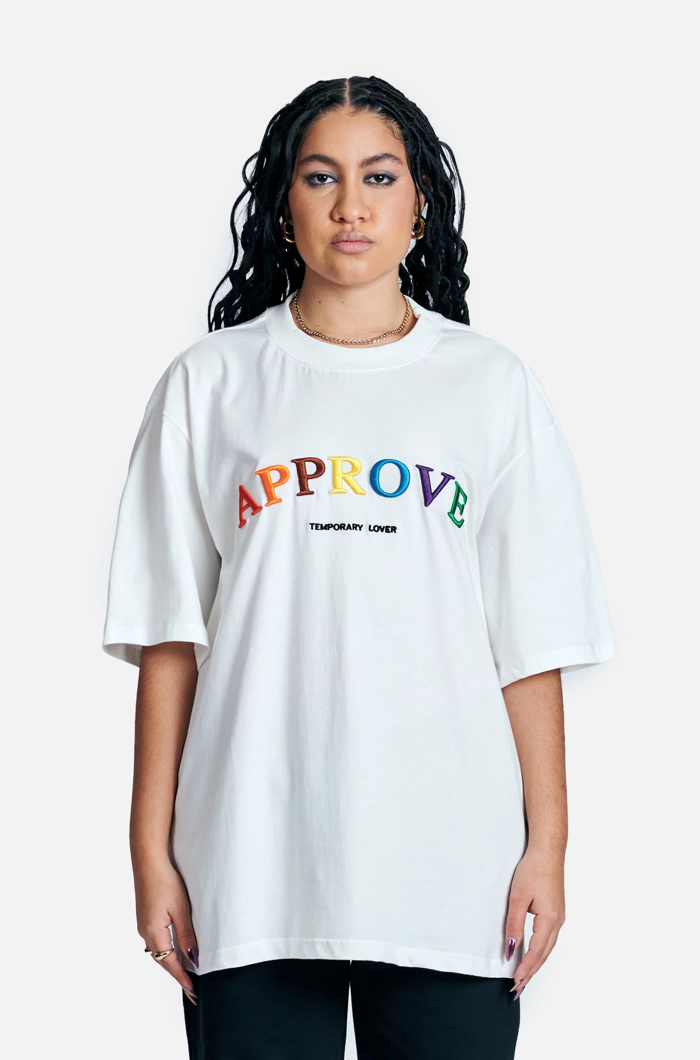 7545 - CAMISETA BOLD APPROVE NEW RAINBOW WHITE