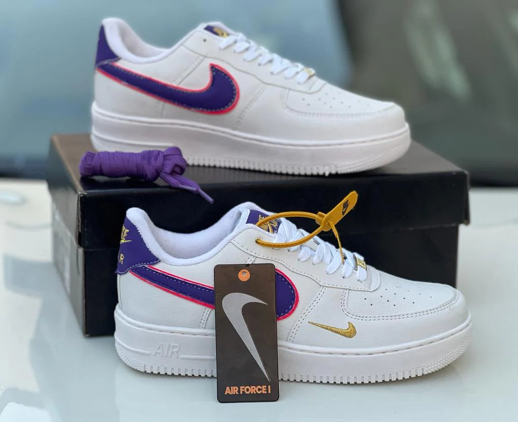 Tênis Air Force One - Branco e Roxo