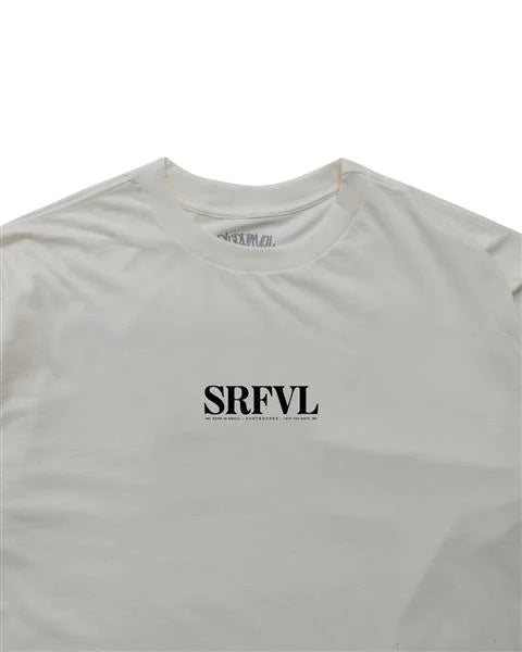 CAMISETA OVERSIZED SURFAVEL Basica Vertical Serif (Off White)